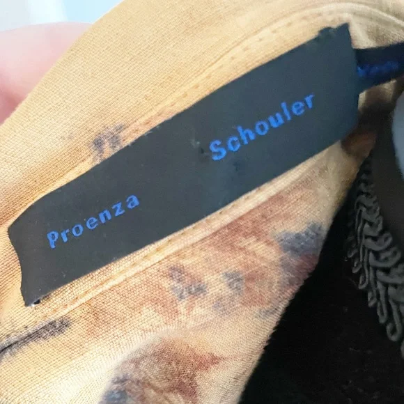 Proenza Schouler Tie Dye Linen Viscose Shirt in Bronze Multi - Size 10 - Picture 16 of 16